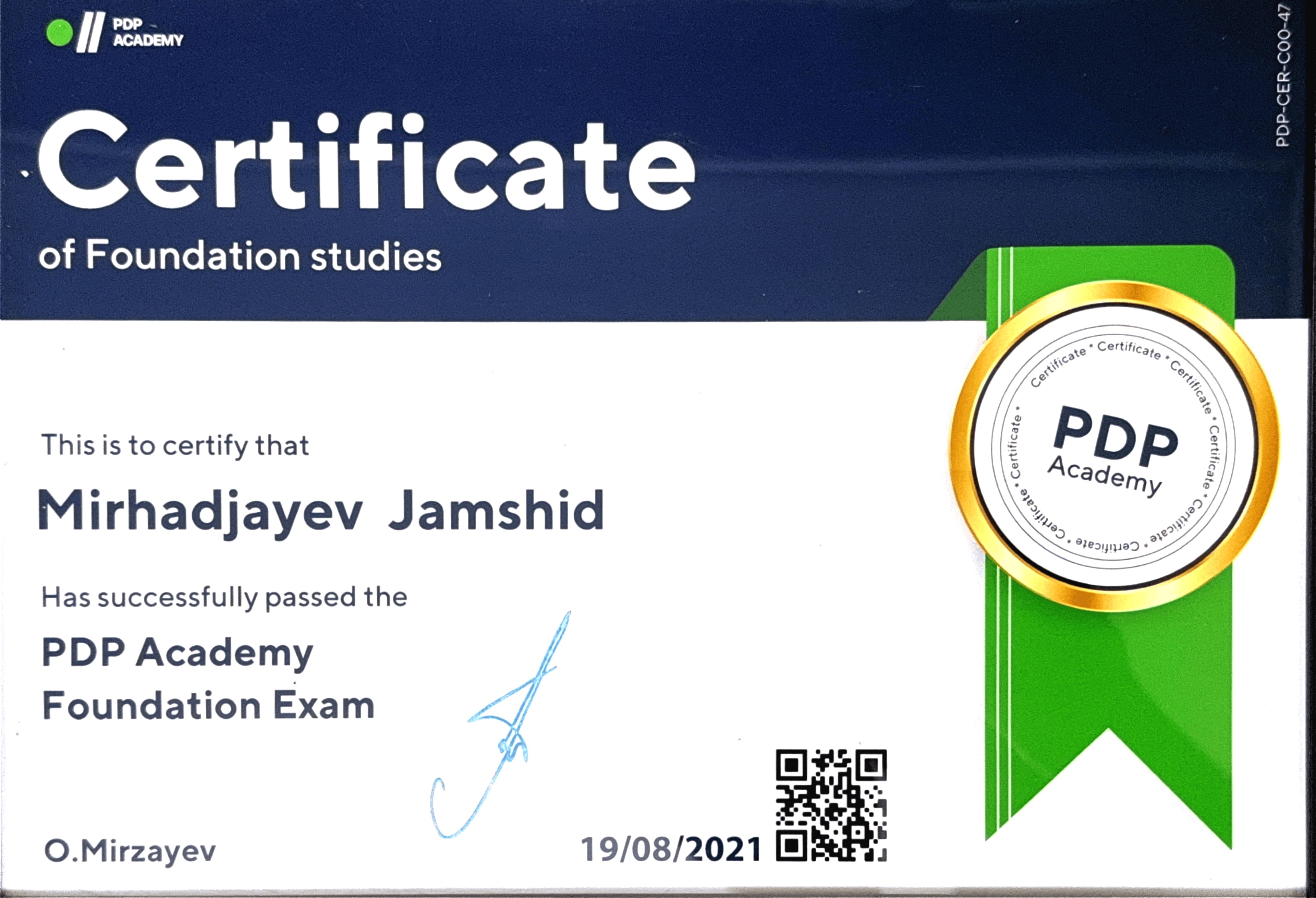 Programming Foundations Certificate